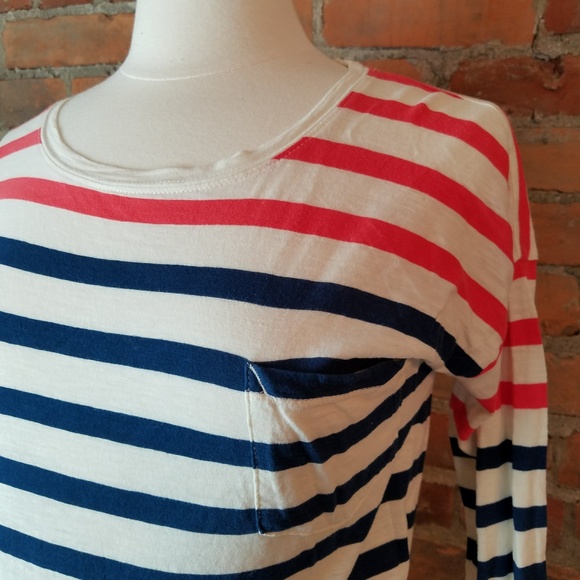 Madewell Womens Knit Top Nautical Stripes IvoryNav - Picture 3 of 7